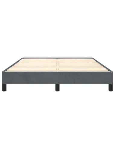 Struttura letto senza Materasso Grigio Scuro 137x190 cm Velluto integrale