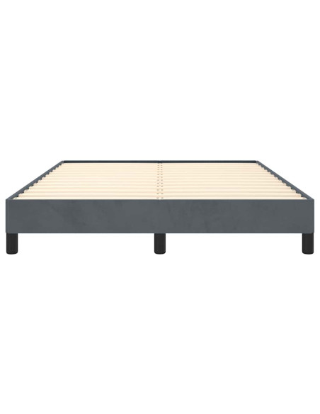 Struttura letto senza Materasso Grigio Scuro 137x190 cm Velluto integrale
