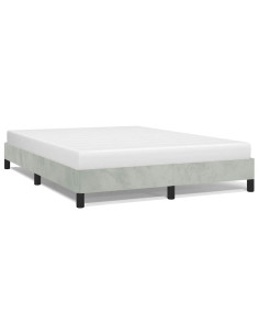 Struttura letto senza Materasso Grigio Chiaro 152x203 cm matrimoniale Velluto 2