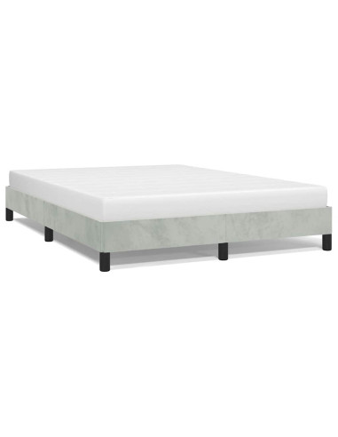 Struttura letto senza Materasso Grigio Chiaro 152x203 cm matrimoniale Velluto