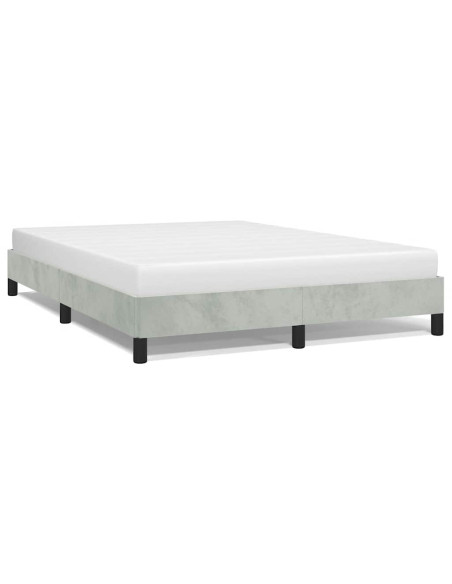 Struttura letto senza Materasso Grigio Chiaro 152x203 cm matrimoniale Velluto