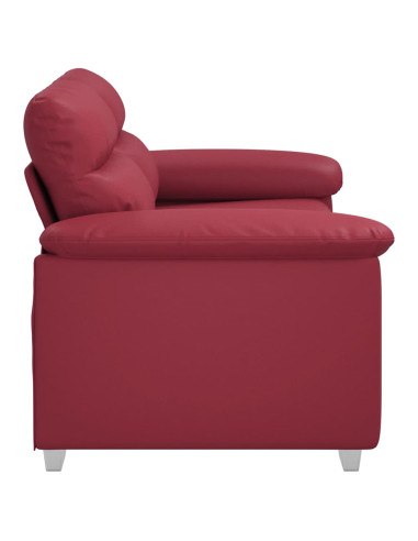Divano a 2 posti Rosso Vino 160x81x84 cm in Similpelle