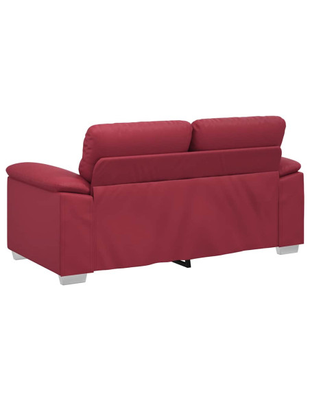 Divano a 2 posti Rosso Vino 160x81x84 cm in Similpelle