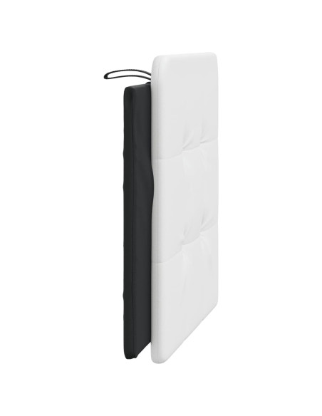 Cuscino testiera Zadar Bianco e Nero 100 cm in Similpelle