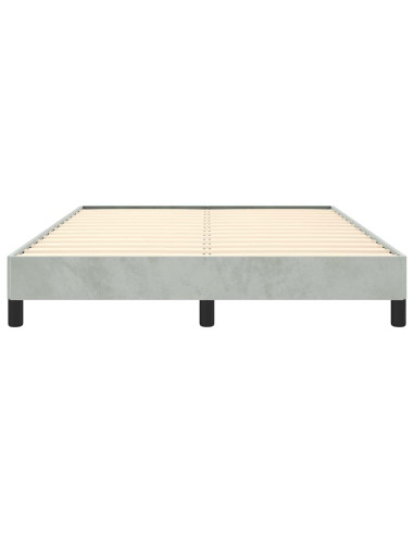 Struttura letto senza Materasso Grigio Chiaro 152x203 cm matrimoniale Velluto
