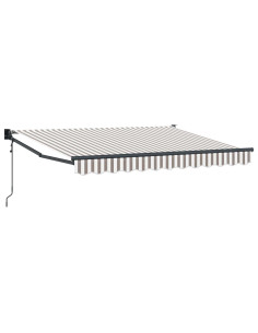 Tettuccio Elettrico Retrattile Grigio chiaro e bianco 3 x 2,5 m