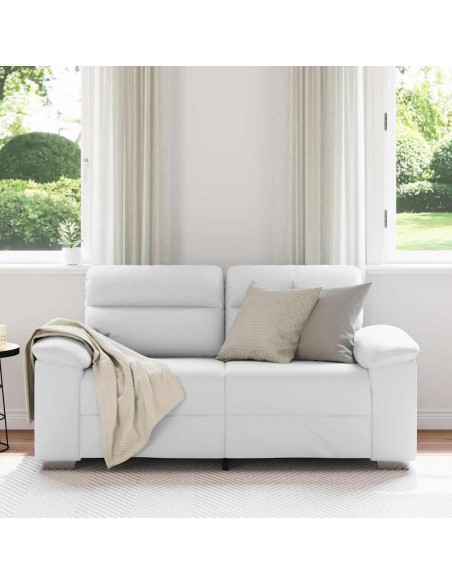Divano a 2 posti Bianco in Similpelle 160x81x84 cm