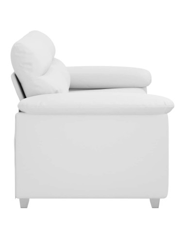 Divano a 2 posti Bianco in Similpelle 160x81x84 cm