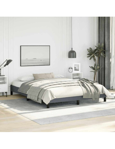 Struttura letto senza Materasso Grigio Scuro 152x203 cm matrimoniale Velluto