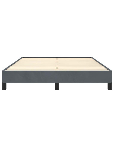 Struttura letto senza Materasso Grigio Scuro 152x203 cm matrimoniale Velluto