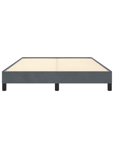 Struttura letto senza Materasso Grigio Scuro 152x203 cm matrimoniale Velluto