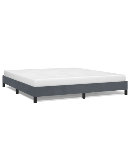 Struttura letto senza Materasso Grigio Scuro 193x203 cm matrimoniale Velluto