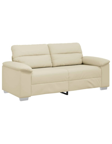 Divano a 2 posti Crema 180x81x84 cm in Similpelle