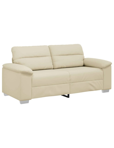 Divano a 2 posti Crema 180x81x84 cm in Similpelle