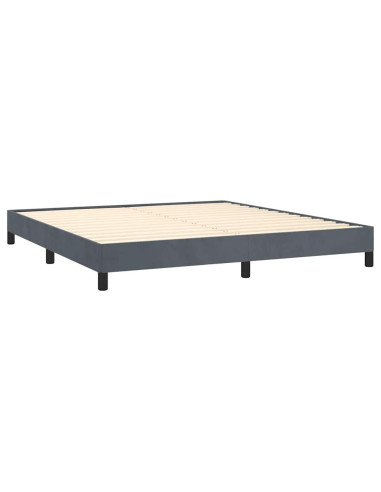 Struttura letto senza Materasso Grigio Scuro 193x203 cm matrimoniale Velluto