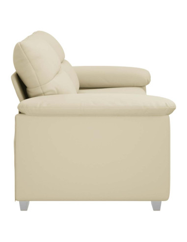 Divano a 2 posti Crema 180x81x84 cm in Similpelle