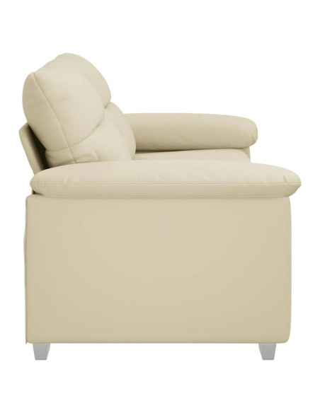Divano a 2 posti Crema 180x81x84 cm in Similpelle