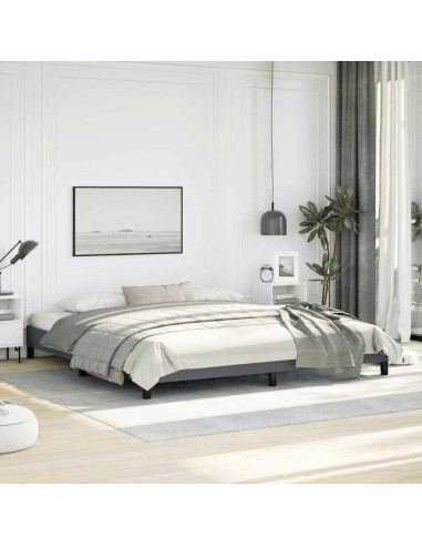 Struttura letto senza Materasso Grigio Scuro 193x203 cm matrimoniale Velluto