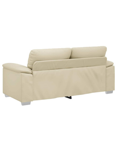 Divano a 2 posti Crema 180x81x84 cm in Similpelle