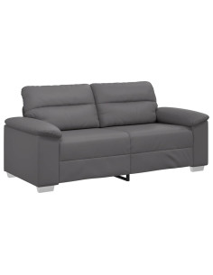Divano a 2 posti Grigio in Similpelle 180x81x84 cm 2