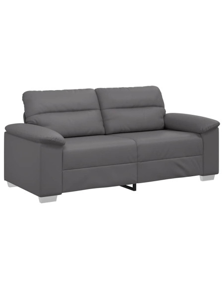 Divano a 2 posti Grigio in Similpelle 180x81x84 cm