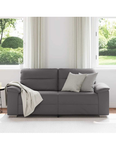 Divano a 2 posti Grigio in Similpelle 180x81x84 cm