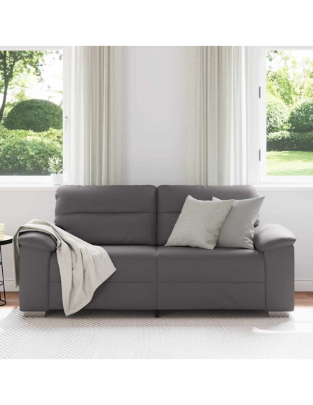 Divano a 2 posti Grigio in Similpelle 180x81x84 cm