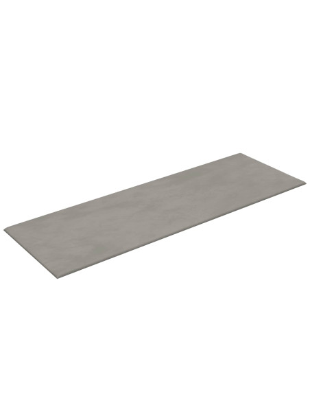Testiera da Parete 12 pcs Grigio Chiaro Velluto