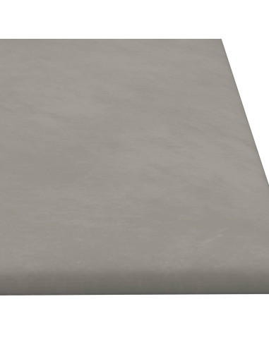 Testiera da Parete 12 pcs Grigio Chiaro Velluto