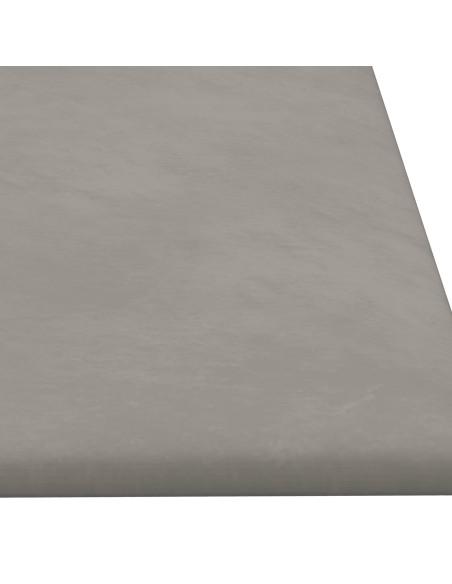 Testiera da Parete 12 pcs Grigio Chiaro Velluto