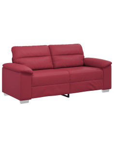 Divano a 2 posti Rosso Vino 180x81x84 cm in Similpelle 2