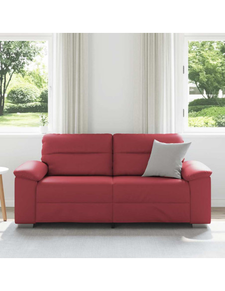 Divano a 2 posti Rosso Vino 180x81x84 cm in Similpelle
