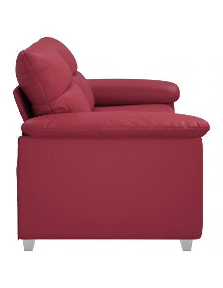 Divano a 2 posti Rosso Vino 180x81x84 cm in Similpelle
