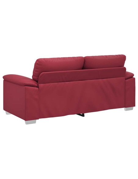 Divano a 2 posti Rosso Vino 180x81x84 cm in Similpelle