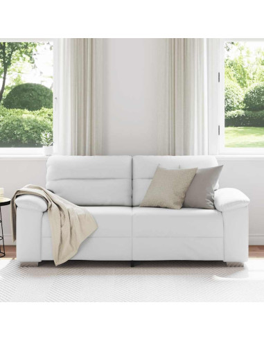 Divano a 2 posti Bianco in Similpelle 180x81x84 cm