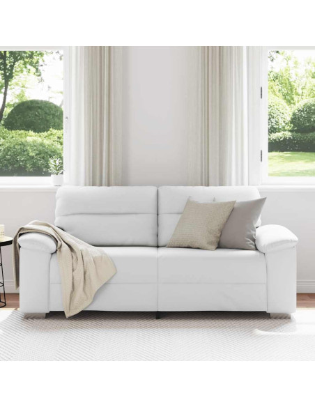 Divano a 2 posti Bianco in Similpelle 180x81x84 cm