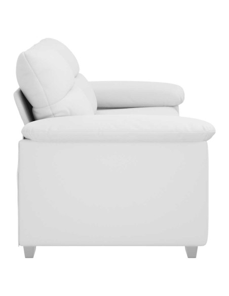 Divano a 2 posti Bianco in Similpelle 180x81x84 cm