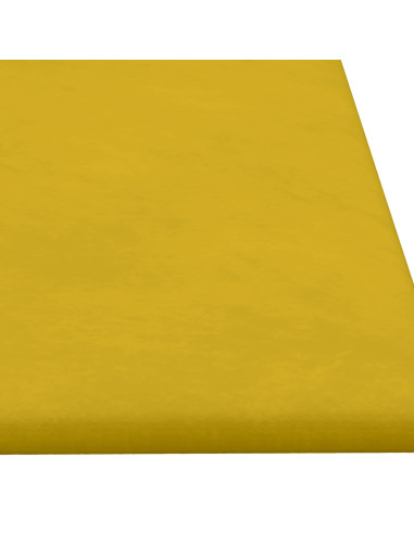 Testiera da Parete 12 pcs Giallo Velluto