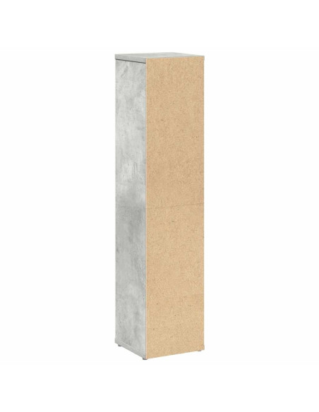 Mobiletto da bagno con portarotolo Grigio cemento 20,5x20x90 cm