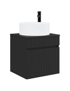 Mobile lavabo da parete Nero 49 x 44,5 x 65,5 cm