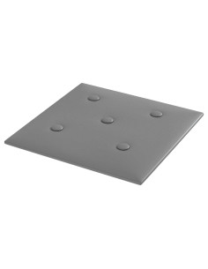 Testiera da Parete 12 pcs Grigio 30 x 30 cm Pelle Sintetica 2