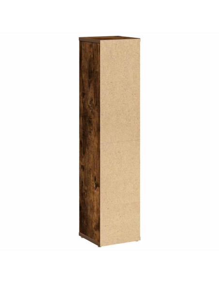 Mobiletto da bagno con portarotolo rovere affumicato 20,5x20x90 cm