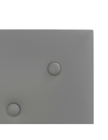 Testiera da Parete 12 pcs Grigio 30 x 30 cm Pelle Sintetica