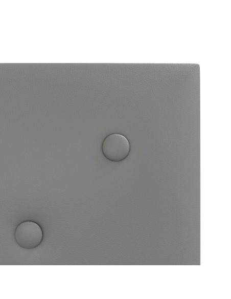 Testiera da Parete 12 pcs Grigio 30 x 30 cm Pelle Sintetica