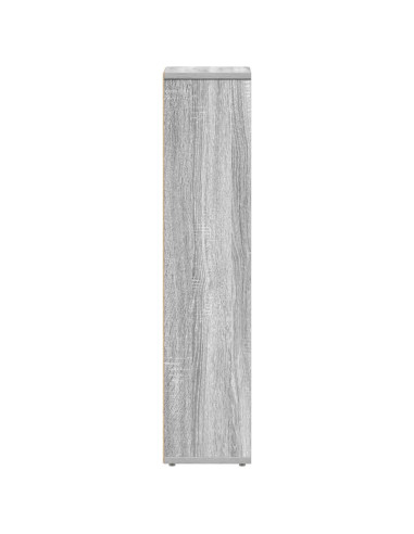 Mobiletto da bagno con portarotolo Grigio Sonoma 20,5x20x90 cm