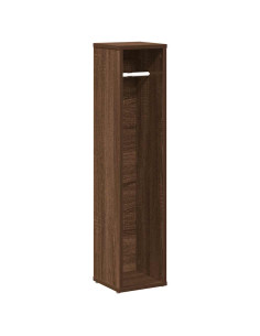 Mobiletto da bagno con portarotolo rovere Marrone 20,5x20x90 cm 2