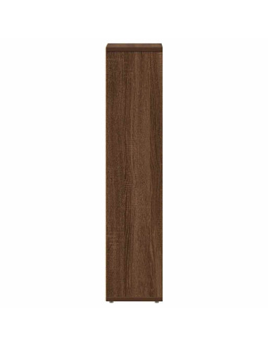 Mobiletto da bagno con portarotolo rovere Marrone 20,5x20x90 cm