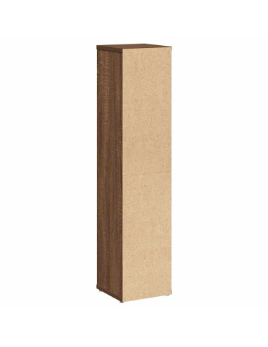 Mobiletto da bagno con portarotolo rovere Marrone 20,5x20x90 cm