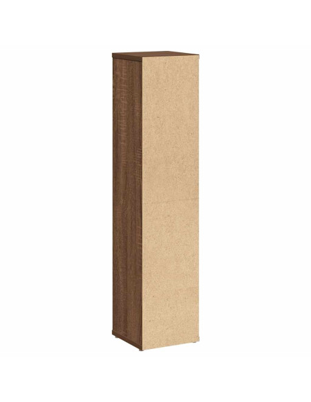 Mobiletto da bagno con portarotolo rovere Marrone 20,5x20x90 cm