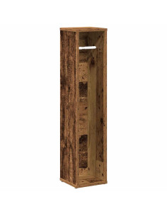 Mobiletto da bagno con portarotolo Legno Antico 20,5x20x90 cm 2